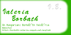 valeria borbath business card